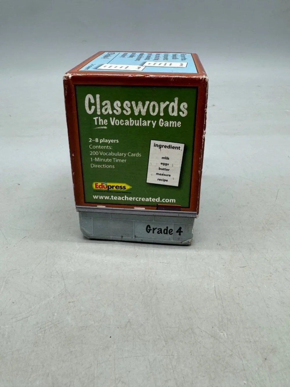 Classwords Grade 4 Vocabulary Game By Edupress 2-8 Players Includes English READ